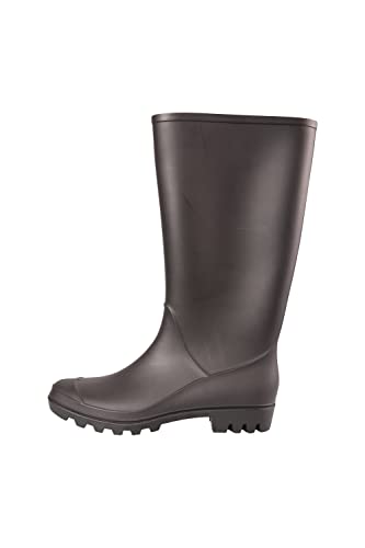 Mountain Warehouse Splash Damen-Gummistiefel - wasserdichte Regenschuhe mit Textil-Innenfutter, EVA-Polster, starke Griffigkeit – für Festivals, Garten, Spaziergänge Schwarz 37 EU von Mountain Warehouse