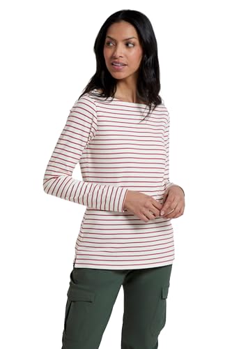 Mountain Warehouse St Ives Womens Top – Atmungsaktives und Leichtes Damen T-Shirt – Ideal für Frühling, Sommer, Urlaub, Spaziergänge, Wanderungen, Alltag, Draußen Rost Damengröße EU 38 von Mountain Warehouse