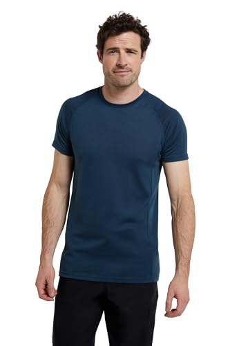 Mountain Warehouse Summit Merino Herren T-Shirt Unterhemd Thermounterwäsche Funktionsunterwäsche Ski Snowboard Winter Baselayer Marineblau M von Mountain Warehouse