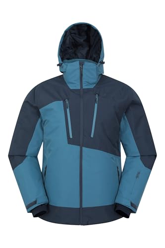 Mountain Warehouse Supernova Herrenskijacke - Warme, atmungsaktive, wasserdichte und wattierte Jacke, thermisch getestet bis minus 30 °C - Ideal im Winter Blau Large von Mountain Warehouse