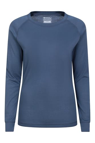 Mountain Warehouse Talus Damen Langarm Winter Baselayer Oberteil, Rundhals -Unterhemd Funktionsunterwäsche Langarmshirt Thermounterwäsche Dunkel Grau (Rundhalsausschnitt) Damengröße EU 46 von Mountain Warehouse