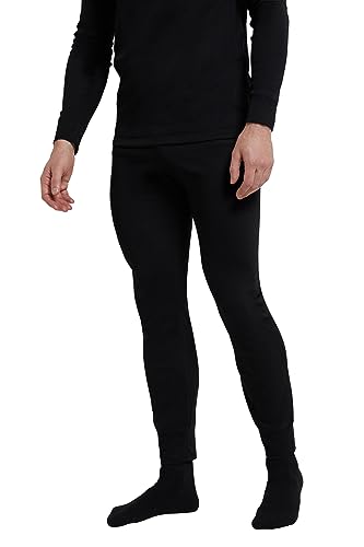 Mountain Warehouse Talus Thermohose als Baselayer für Herren - Herrenhose mit Wärmerückhaltung, leicht, schnelltrocknende Hose - Für Camping bei kaltem Wetter Winter Schwarz 4XL von Mountain Warehouse