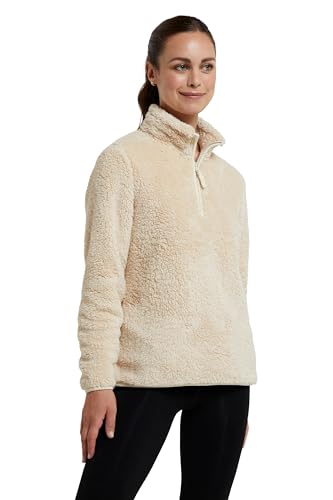 Mountain Warehouse Teddyfleecejacke für Damen -warmes und kuscheliges Damen-Sweatshirt, Oberteil mit halbem Reißverschluss, Leichter Pullover, Antipilling-Fleece, Winter Beige Damengröße EU 40 Mountain Warehouse Teddyfleecejacke für Damen -warmes und kuscheliges Damen-Sweatshirt, Oberteil mit halbem Reißverschluss, Leichter Pullover, Antipilling-Fleece, Winter Beige Damengröße EU 40 von Mountain Warehouse