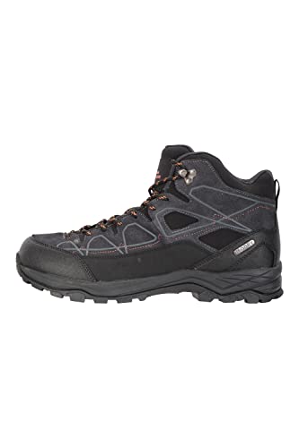 Mountain Warehouse Tempest wasserdichte Herrenstiefel – EVA-Fußbettschuhe, Gummi-Laufsohle mit guter Bodenhaftung – für Reisen, Wandern, Camping Dunkelgrau 42 von Mountain Warehouse