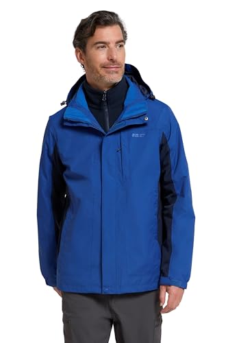 Mountain Warehouse Thunderstorm Wasserfeste 3 in 1 Herren Winterjacke, warmer Fleecejacke, Regenjacke, Herrenjacke, Funktionsjacke, Allwetterjacke, Doppeljacke, Winter Kobalt 2X-Large Mountain Warehouse Thunderstorm Wasserfeste 3 in 1 Herren Winterjacke, warmer Fleecejacke, Regenjacke, Herrenjacke, Funktionsjacke, Allwetterjacke, Doppeljacke, Winter Kobalt 2X-Large von Mountain Warehouse