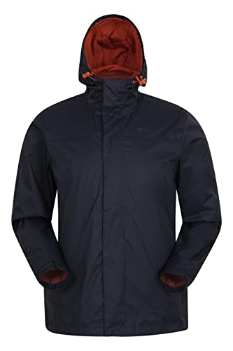 Mountain Warehouse Torrent Jacke für Herren - Wasserfeste Regenjacke, leichter Mantel mit versiegelten Nähten, Freizeitjacke Marineblau S von Mountain Warehouse