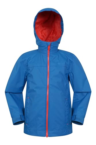 Mountain Warehouse Torrent Wasserdichte Kinderjacke - leichte Regenjacke für Kinder mit versiegelten Nähten, atmungsaktiv, für Mädchen und Jungen - zum Wandern Kobalt 13 Jahre von Mountain Warehouse