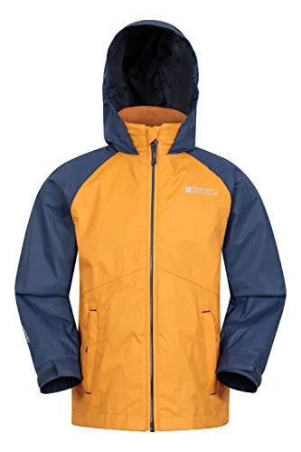 Mountain Warehouse Torrent Wasserdichte Kinderjacke - leichte Regenjacke für Kinder mit versiegelten Nähten, atmungsaktiv, für Mädchen und Jungen - zum Wandern Gelb 2-3 Jahre von Mountain Warehouse