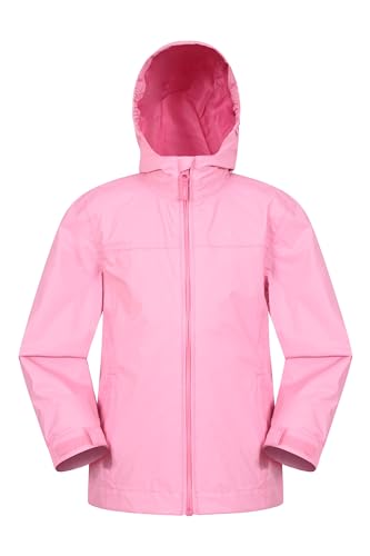 Mountain Warehouse Torrent Wasserdichte Kinderjacke - leichte Regenjacke für Kinder mit versiegelten Nähten, atmungsaktiv, für Mädchen und Jungen - zum Wandern Hellrosa 11-12 Jahre von Mountain Warehouse