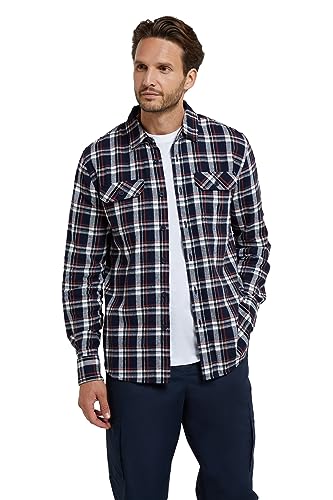 Mountain Warehouse Trace langärmliges Flanell-Shirt Für Herren, Herbst Blau S von Mountain Warehouse