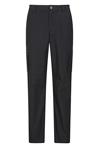 Mountain Warehouse Trek II Herrenhose - reguläre Länge Tiefschwarz Herren Größe 44 EU von Mountain Warehouse