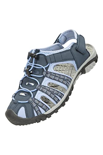 Mountain Warehouse Trek Sandalen für Damen - Shandalen mit Neoprenfutter, Strandschuhe, Flipflops mit EVA-Zwischensohle, verstellbar - Für Spaziergänge, Strand Himmel blau 38 EU von Mountain Warehouse