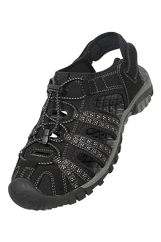 Mountain Warehouse Trek Sandalen für Damen - Shandalen mit Neoprenfutter, Strandschuhe, Flipflops mit EVA-Zwischensohle, verstellbar - Für Spaziergänge, Strand Schwarz Jet 37 EU von Mountain Warehouse