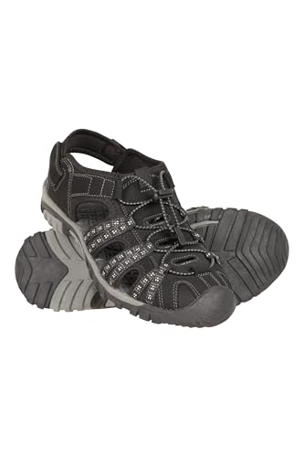 Mountain Warehouse Trek Sandalen für Damen - Shandalen mit Neoprenfutter, Strandschuhe, Flipflops mit EVA-Zwischensohle, verstellbar - Für Spaziergänge, Strand Tiefschwarz Damen-Schuhgröße 41 EU von Mountain Warehouse