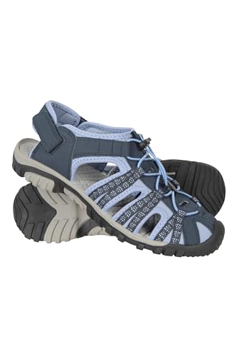 Mountain Warehouse Trek Sandalen für Damen - Shandalen mit Neoprenfutter, Strandschuhe, Flipflops mit EVA-Zwischensohle, verstellbar - Für Spaziergänge, Strand Himmel blau 40 EU von Mountain Warehouse