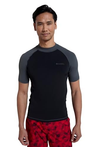 Mountain Warehouse UV-Rash Guard für Herren – Leichtes, Schnell Trocknendes und Dehnbares T-Shirt mit USF 50+ und Flachnähten – Für Herbst, Herbst Winter, Strand, Schwimmen Dunkelgrau Large von Mountain Warehouse