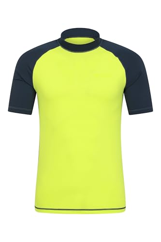 Mountain Warehouse UV-Rash Guard für Herren – Leichtes, Schnell Trocknendes und Dehnbares T-Shirt mit USF 50+ und Flachnähten – Für Herbst, Herbst Winter, Strand, Schwimmen Gelb Large von Mountain Warehouse