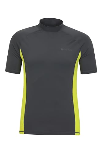 Mountain Warehouse UV-Rash Guard für Herren – Leichtes, Schnell Trocknendes und Dehnbares T-Shirt mit USF 50+ und Flachnähten – Für Herbst, Herbst Winter, Strand, Schwimmen Kohlenstoff 3XL von Mountain Warehouse