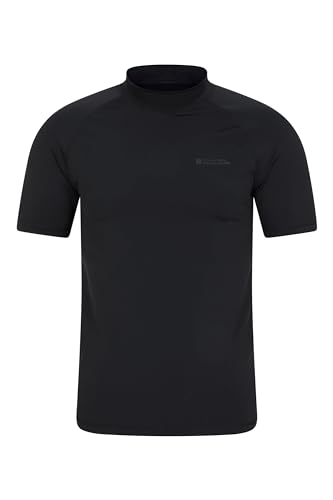 Mountain Warehouse UV-Rash Guard für Herren – Leichtes, Schnell Trocknendes und Dehnbares T-Shirt mit USF 50+ und Flachnähten – Für Herbst, Herbst Winter, Strand, Schwimmen Schwarz Jet 3XL von Mountain Warehouse