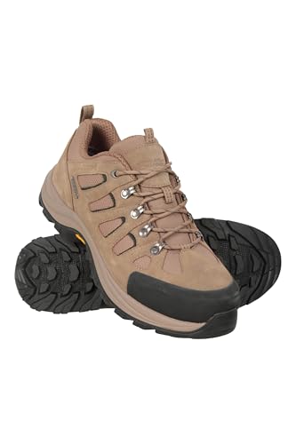 Mountain Warehouse Vertex Extreme Vibram-Schuhe für Herren - IsoDry, Vibram-Sohle, Obermaterial aus Wildleder und Netzstoff, tiefes Profil Braun Herren-Schuhgröße 44 DE von Mountain Warehouse