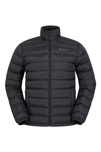 Mountain Warehouse Vista wattierte Herrenjacke - wasserfeste Regenjacke, Winterjacke mit Isolierung, warm, kuschelig - Wandern im Winter Schwarz Large von Mountain Warehouse