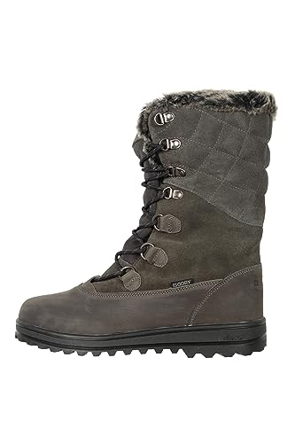 Mountain Warehouse Vostock Damen-Schneestiefel - Vibram-Außensohle, Profilsohle, Thinsulate-Innenfutter, wasserdichtes Schuhwerk - winter Grau 38 EU von Mountain Warehouse