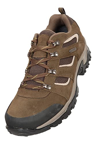 Mountain Warehouse Voyage Wasserfeste Schuhe für Herren - Leicht, schnelltrocknend, Wanderstiefel, Eva-Zwischensohle, Netzstoff, Laufschuhe, Laufsohle Gummi - Für Reisen Braun 43 von Mountain Warehouse