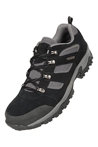 Mountain Warehouse Voyage Wasserfeste Schuhe für Herren - Leicht, schnelltrocknend, Wanderstiefel, Eva-Zwischensohle, Netzstoff, Laufschuhe, Laufsohle Gummi - Für Reisen Schwarz Jet 47 von Mountain Warehouse