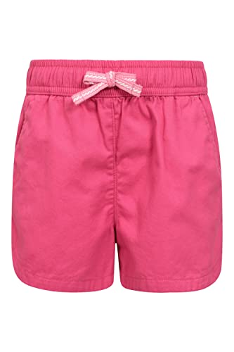 Mountain Warehouse Waterfall Kindershorts - Sommershorts aus 100% Baumwolle, leichte Kurze Hose, Atmungsaktive & mit Elastikbund- Strandshorts Für Jungen & Mädchen Bubblegum 3-4 Jahre von Mountain Warehouse