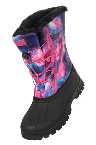 Mountain Warehouse Whistler Schneestiefel für Kinder - Schneedicht, warm, atmungsaktiv, strapazierfähige und griffige Sohlen, winter Dunkellila 30.5 von Mountain Warehouse