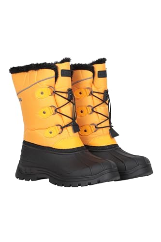 Mountain Warehouse Whistler Schneestiefel für Kinder - Schneedicht, warm, atmungsaktiv, strapazierfähige und griffige Sohlen, winter Gelb 30.5 von Mountain Warehouse