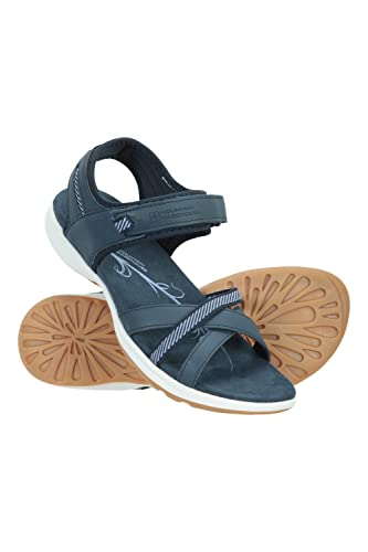 Mountain Warehouse time Sandalen für Damen - Leichte Herbst Winterschuhe, atmungsaktive Damenslipper, strapazierfähig, lässige Flipflops - Für Reisen, Outdoor, Strand, Pool Blau 38 EU von Mountain Warehouse