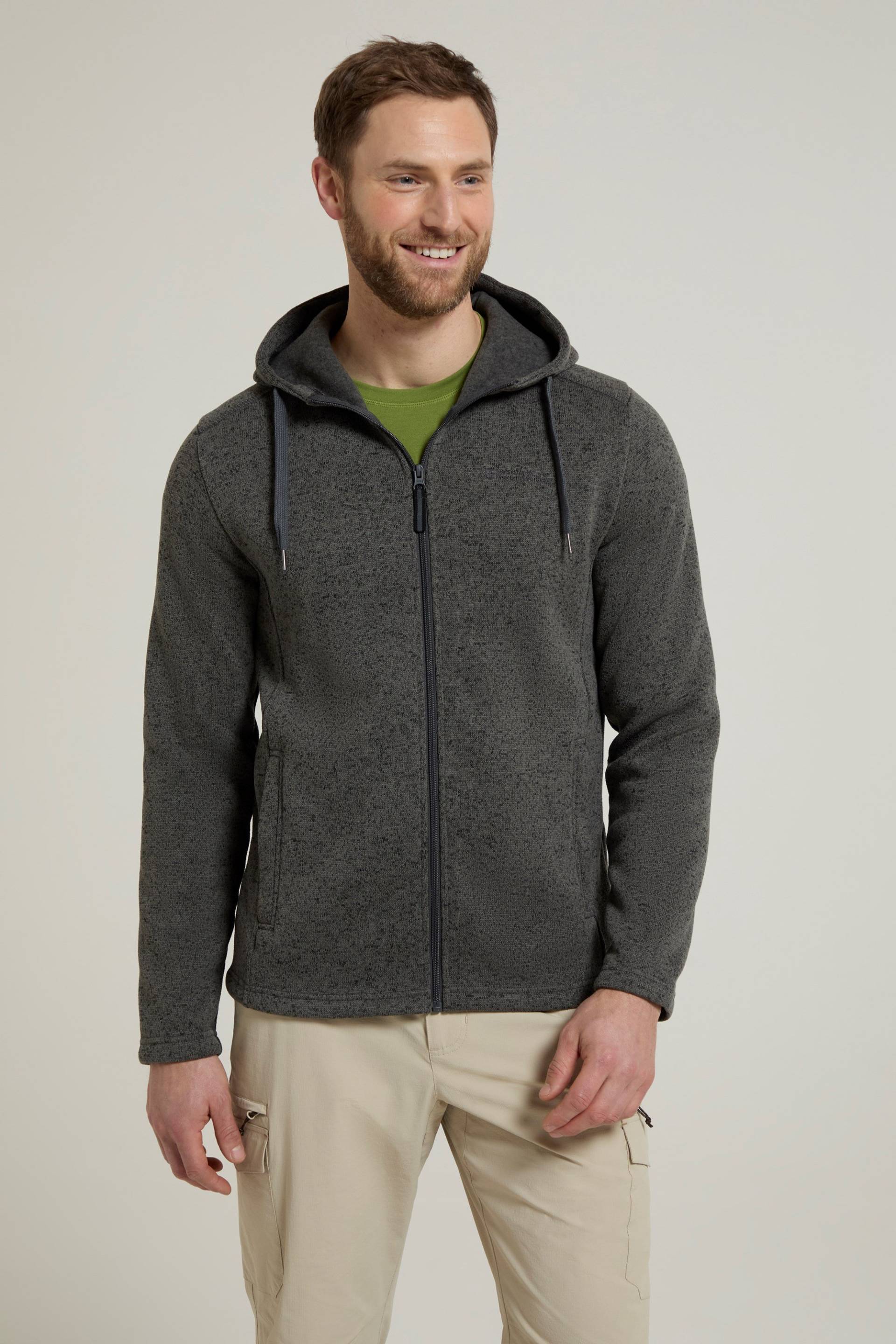 Neece Herren Fleece-Kapuzenpullover - Schwarz von Mountain Warehouse