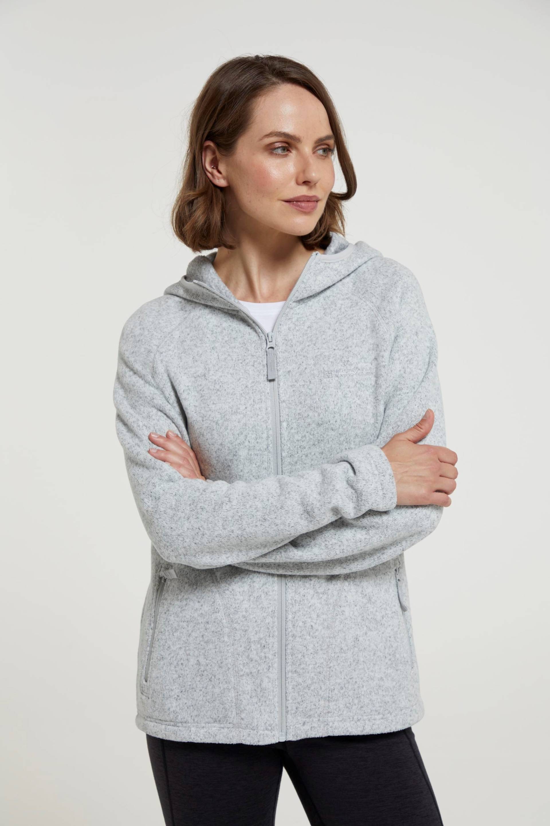 Nevis Damen-Kapuzenpullover mit Reißverschluss - Grau von Mountain Warehouse