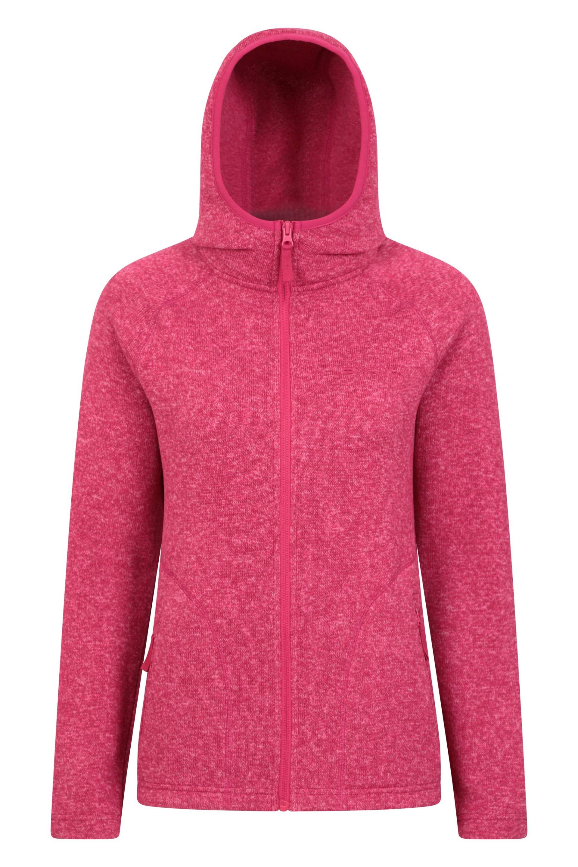 Nevis Damen-Kapuzenpullover mit Reißverschluss - Intensiv Pink von Mountain Warehouse