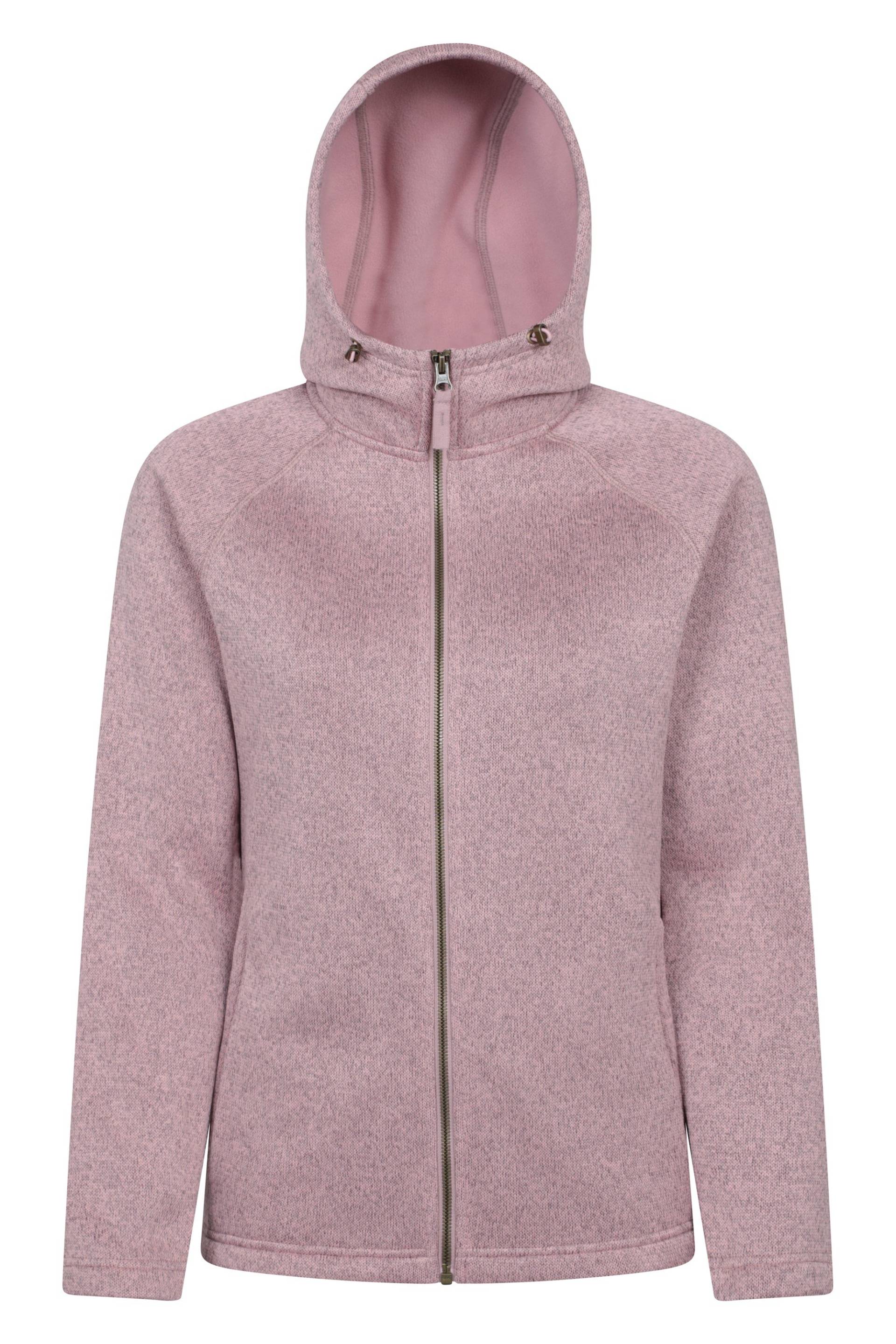 Nevis Damen-Kapuzenpullover mit Reißverschluss - Rosa von Mountain Warehouse