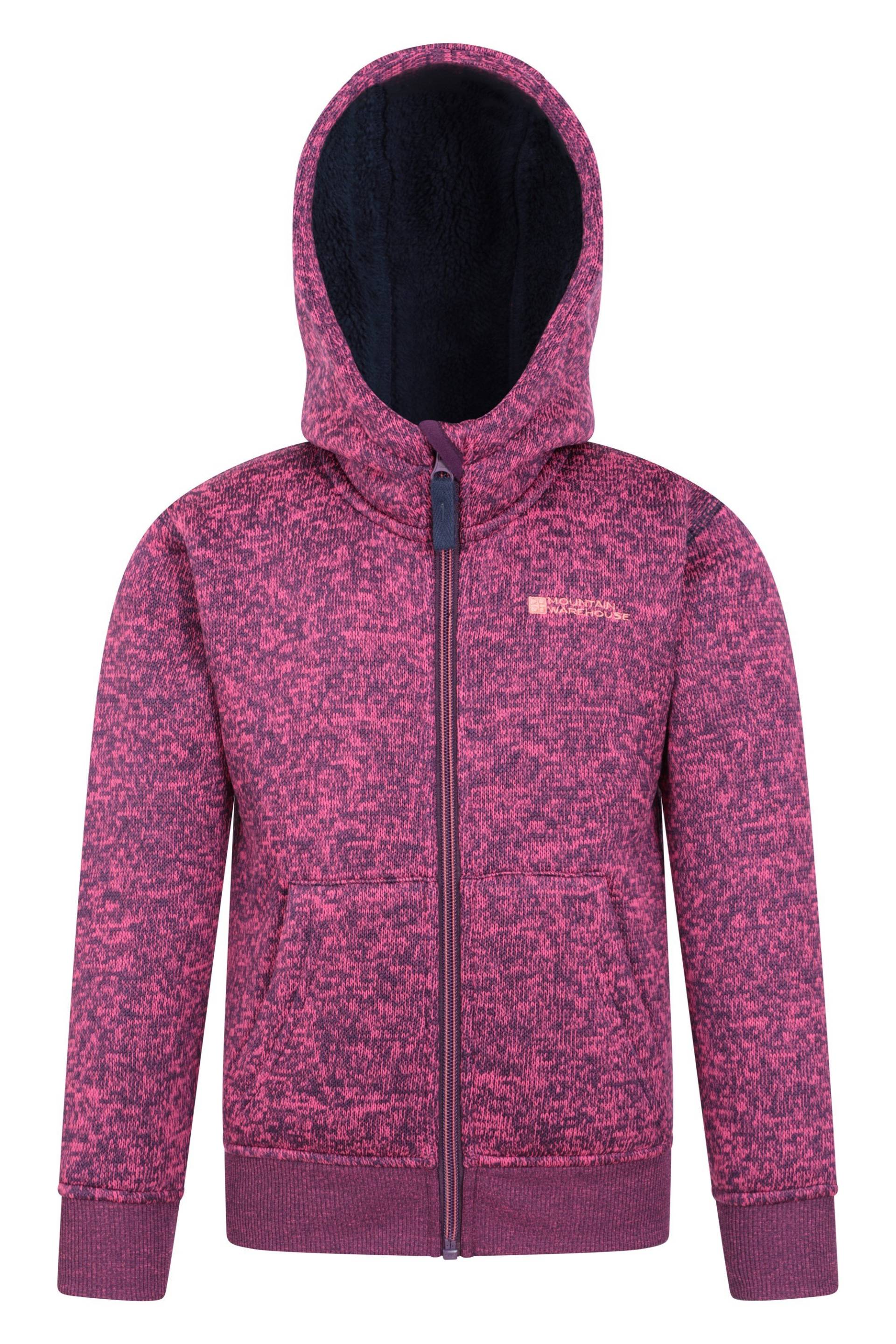 Nevis Fellgefütterter Kinderkapuzenpulli - Dunkel-Pink Nevis Fellgefütterter Kinderkapuzenpulli - Dunkel-Pink von Mountain Warehouse