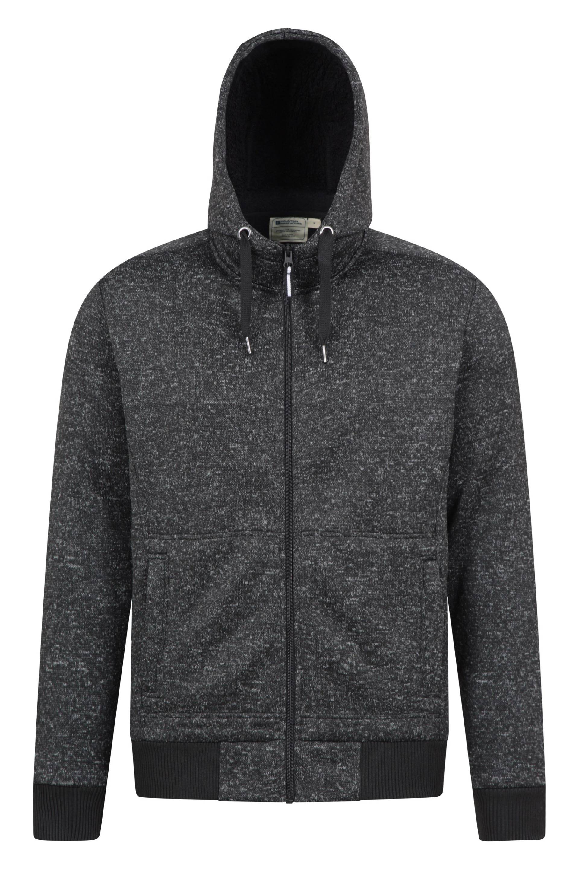 Nevis Fleecegefütterter Herren-Hoodie - Schwarz von Mountain Warehouse