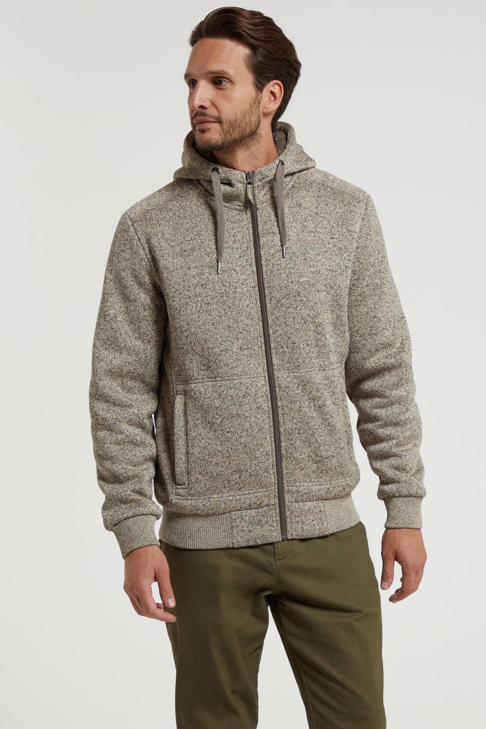 Nevis II Fleecegefütterter Herren-Hoodie - Beige von Mountain Warehouse