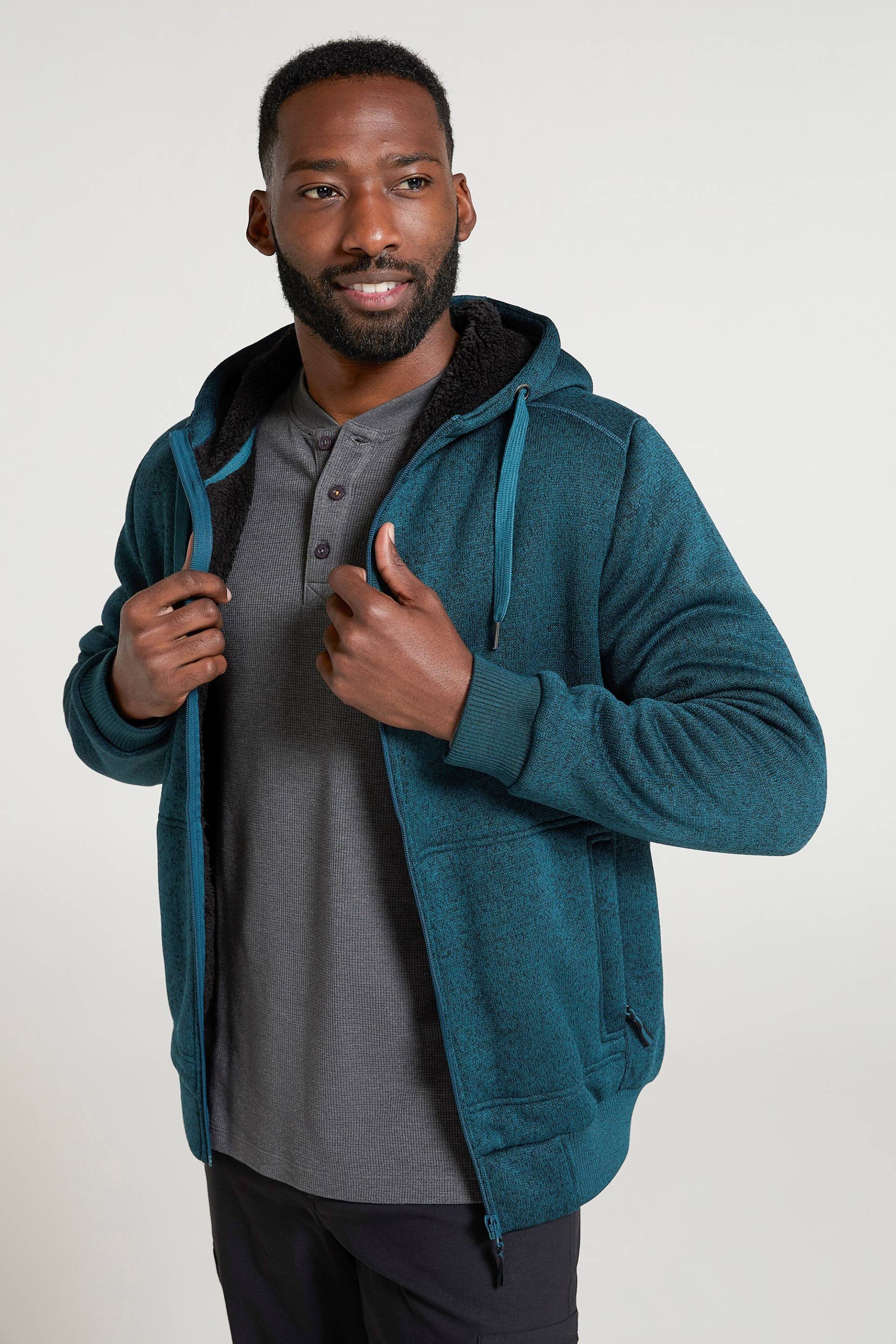 Nevis II Fleecegefütterter Herren-Hoodie - Blau von Mountain Warehouse