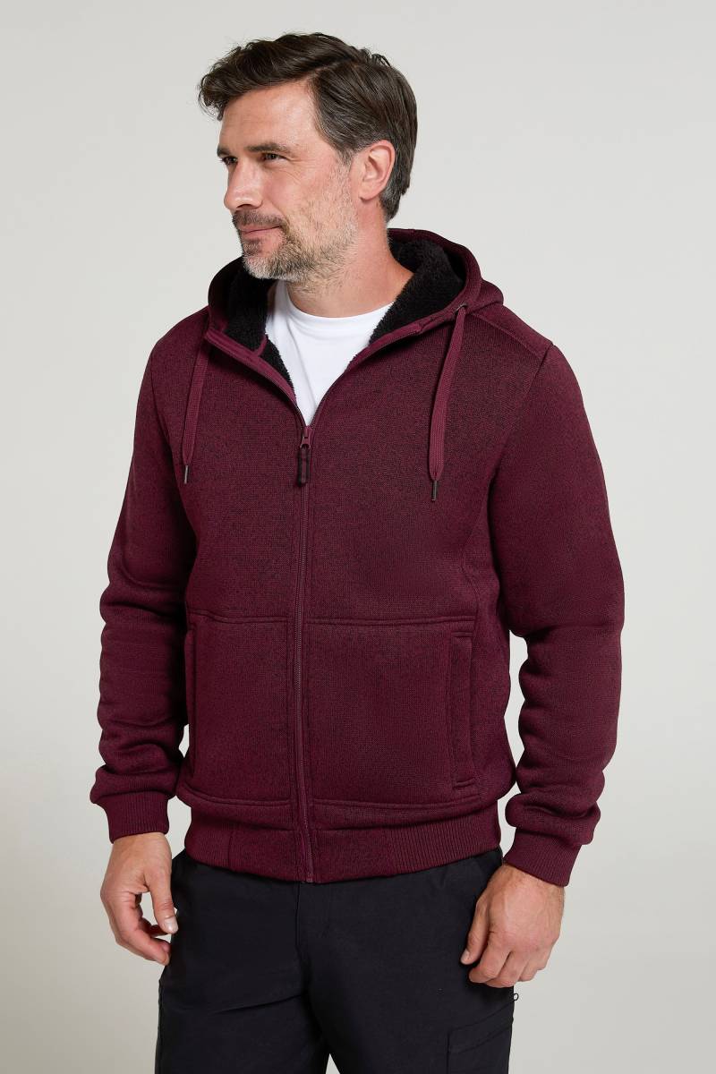 Nevis II Fleecegefütterter Herren-Hoodie - Burgunderrot von Mountain Warehouse