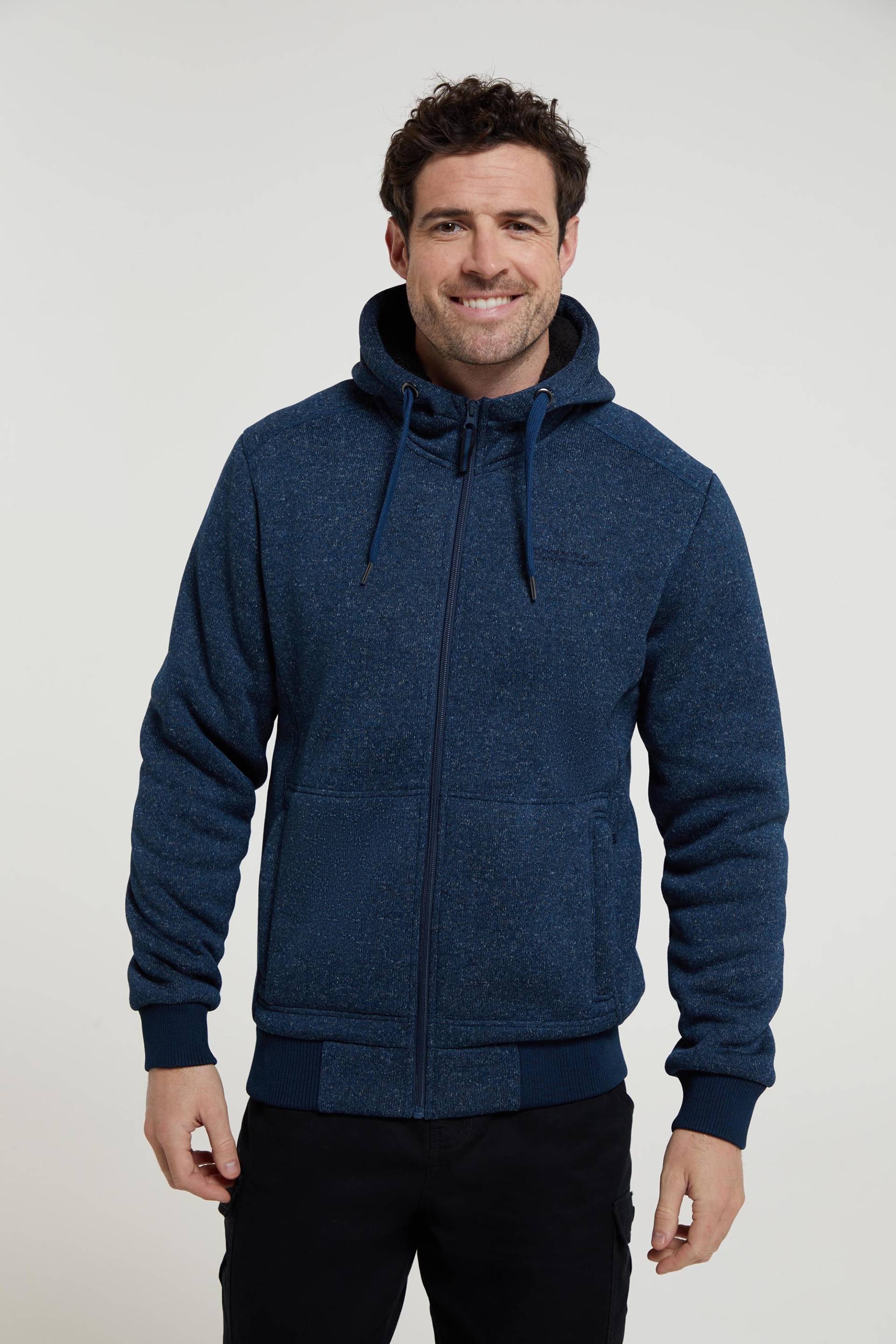 Nevis II Fleecegefütterter Herren-Hoodie - Dark Blau von Mountain Warehouse