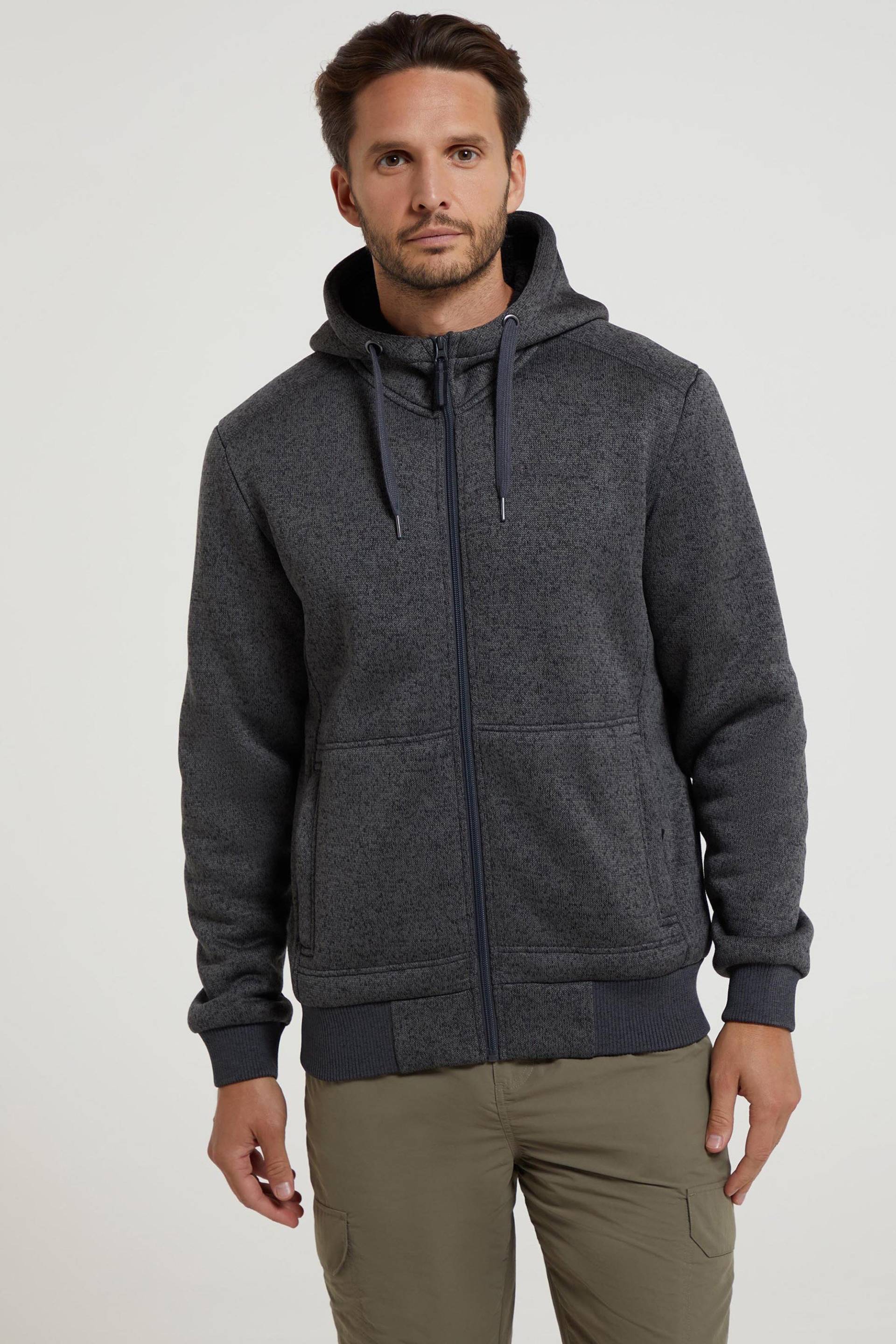 Nevis II Fleecegefütterter Herren-Hoodie - Schwarz von Mountain Warehouse