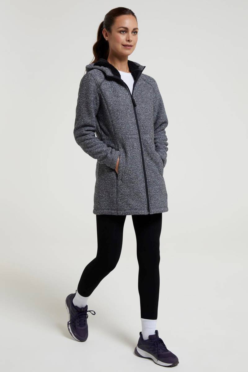 Nevis Longline-Fleecejacke für Damen - Schwarz von Mountain Warehouse