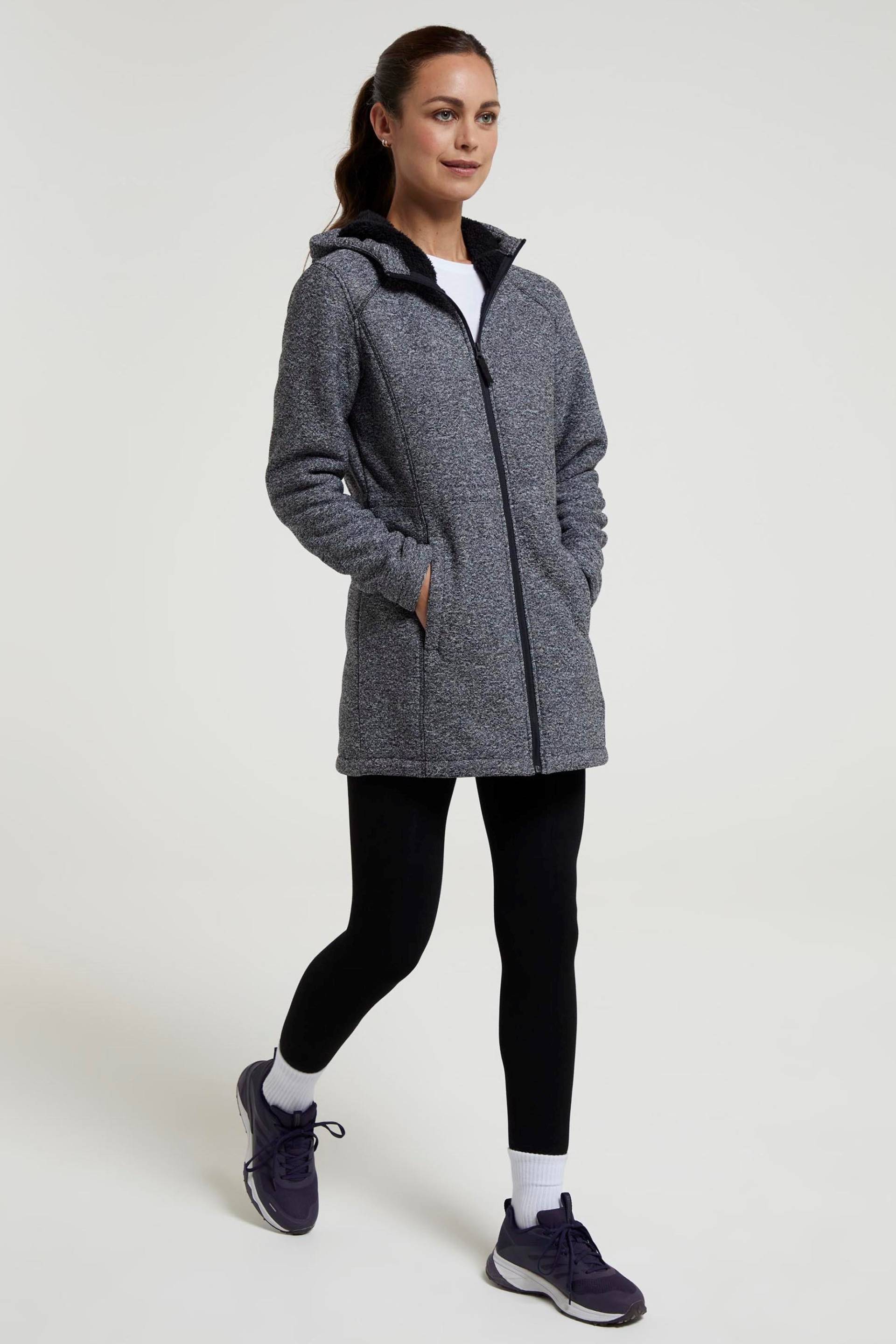 Nevis Longline-Fleecejacke für Damen - Schwarz von Mountain Warehouse