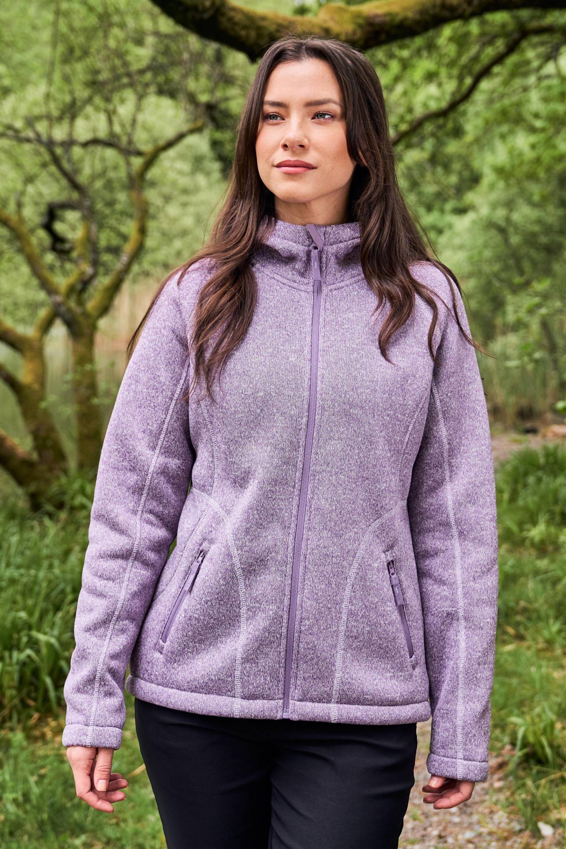 Nevis Pelzgefütterter Damen-Kapuzenpulli - Hell-Lila von Mountain Warehouse