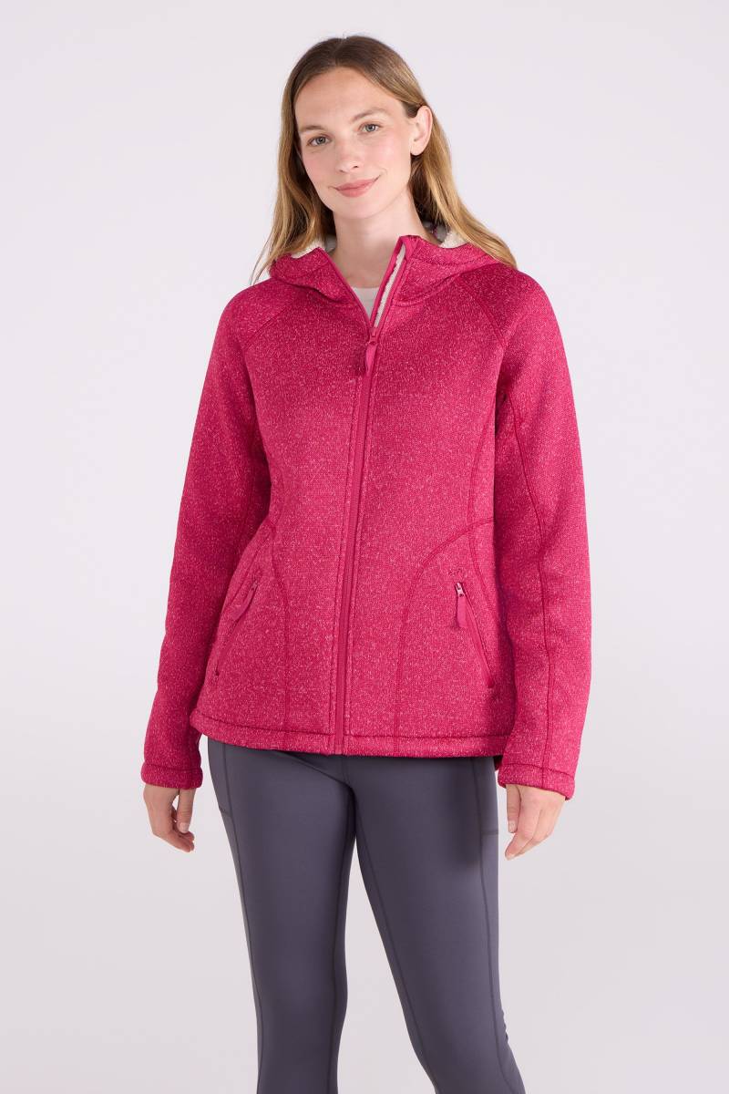 Nevis Pelzgefütterter Damen-Kapuzenpulli - Intensiv Pink von Mountain Warehouse