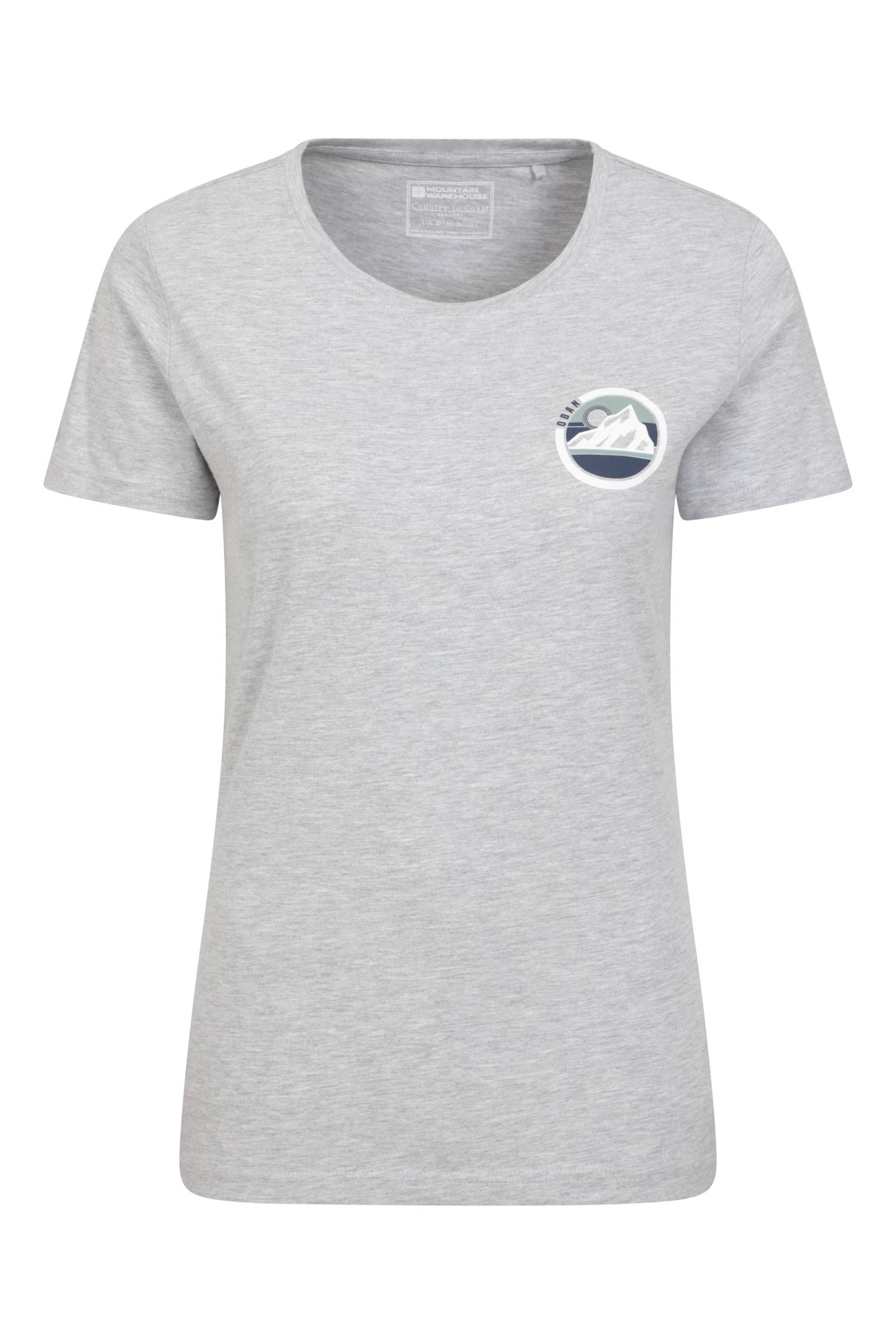 Oban Tree Ring Bio-Baumwoll Damen T-Shirt - Grau von Mountain Warehouse