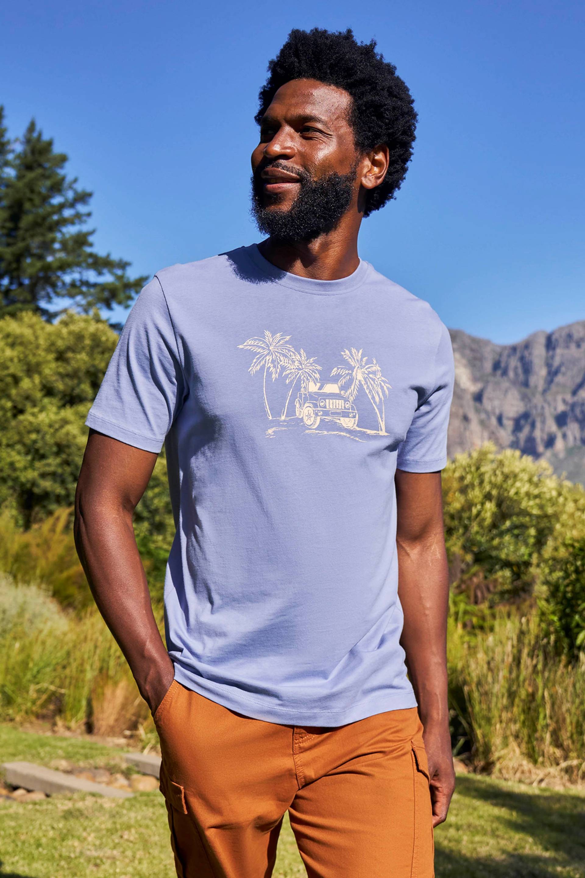 Ocean Drive Bio-T-Shirt für Herren - Blau von Mountain Warehouse