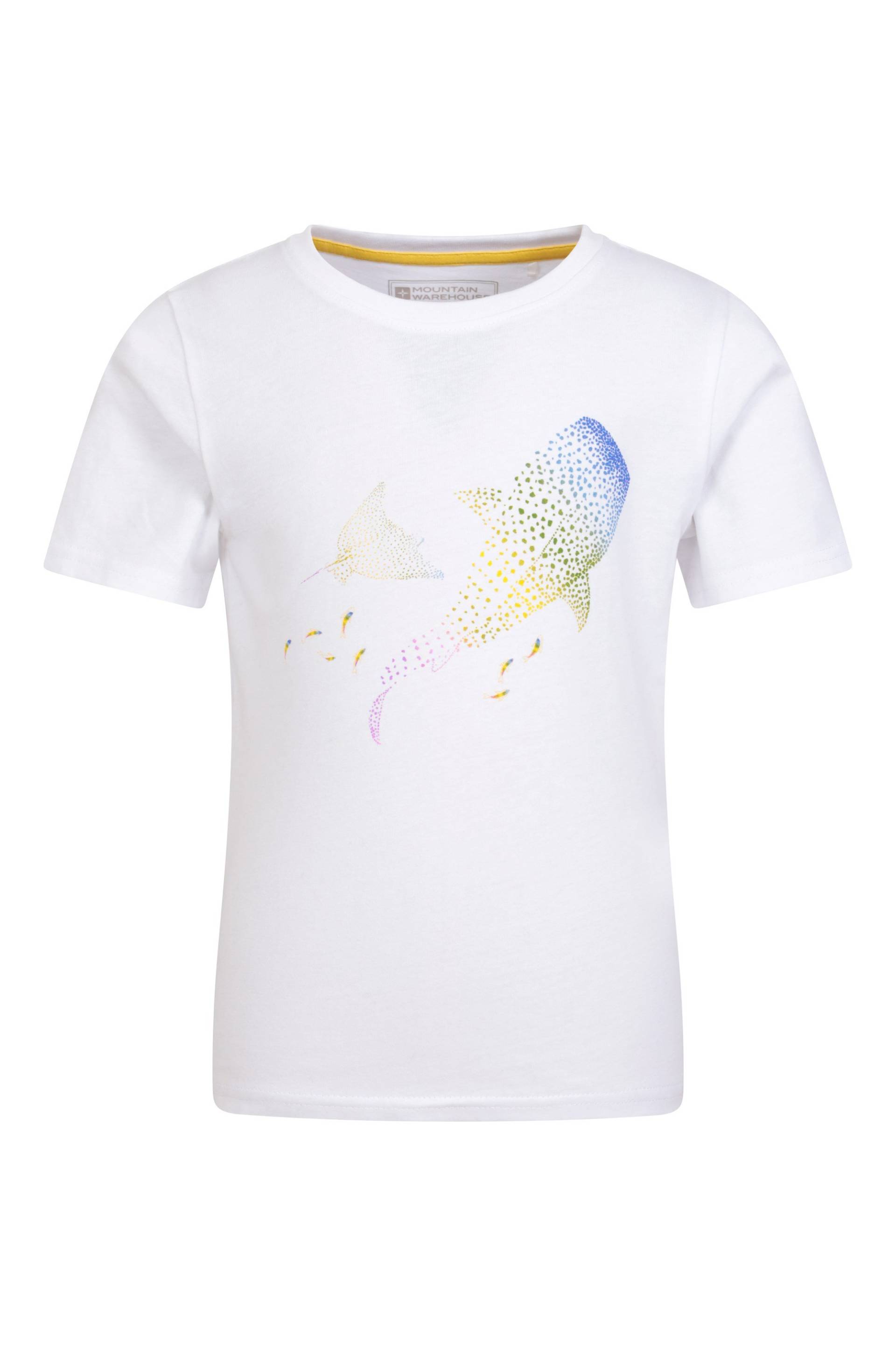 Ocean Giants Kinder Bio-Baumwoll T-Shirt - Weiss von Mountain Warehouse